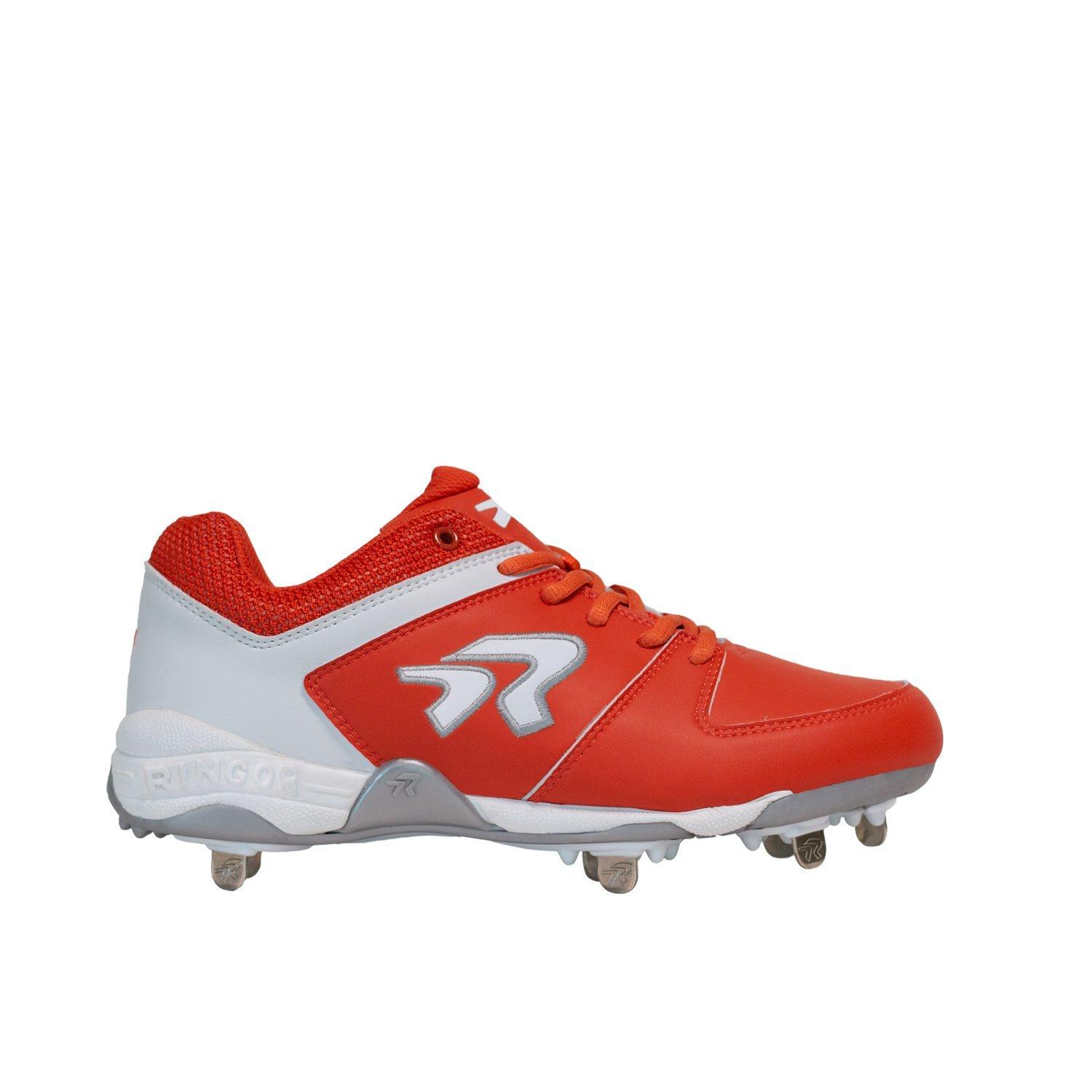 RIP-IT Ringor Flite "Orange/White" Women's Softball Cleat with Spikes